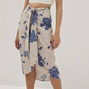 Love, Bonito Atasha Front Wrap Skirt in Prosperous Blooms